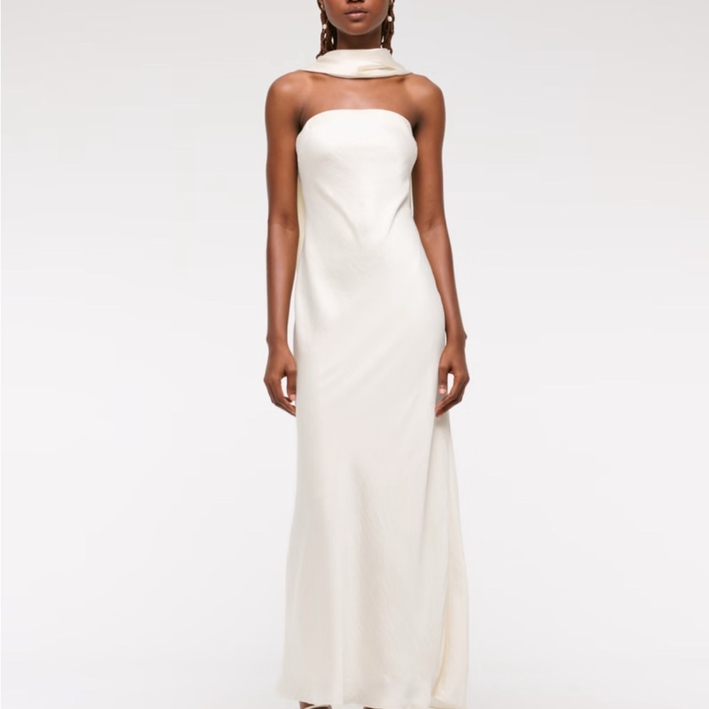The A&F Julia Slip Strapless Scarf Maxi Dress